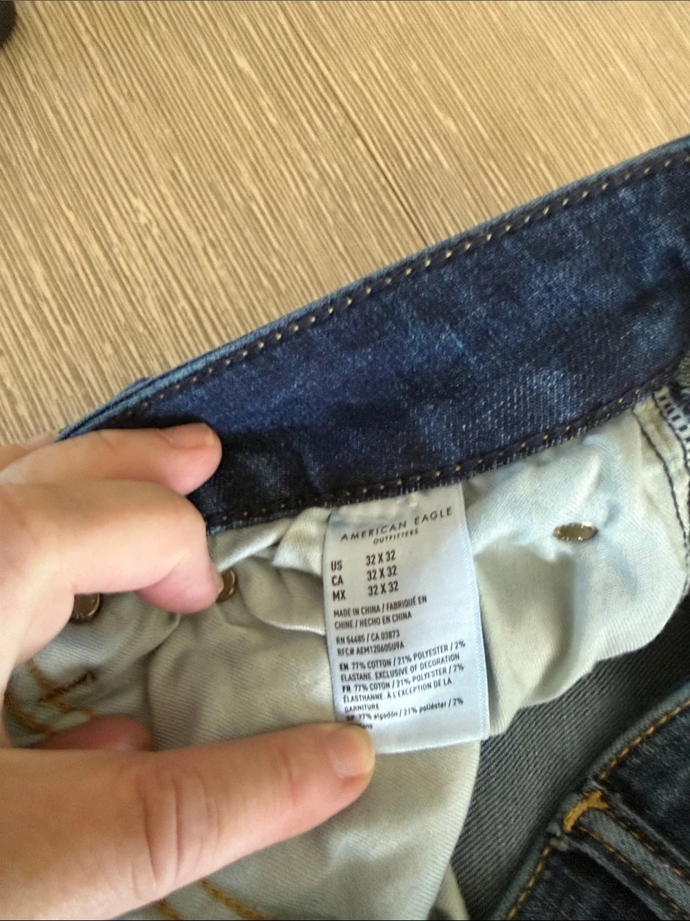 American Eagle Outfitters Men’s Distressed Blue Denim Jeans